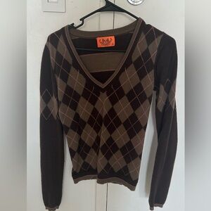 VINTAGE juicy couture cashmere striped sweater